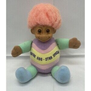 Troll Doll 6" Russ Easter 'You're Egg-Stra Special Peach Hair Stuffed Animal Toy